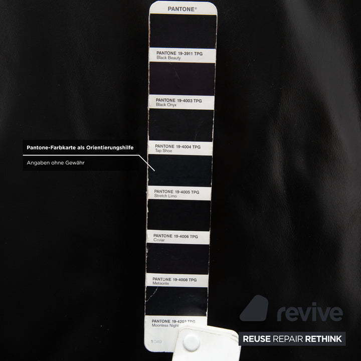 Canapé trois places en cuir noir Rolf Benz AK 644