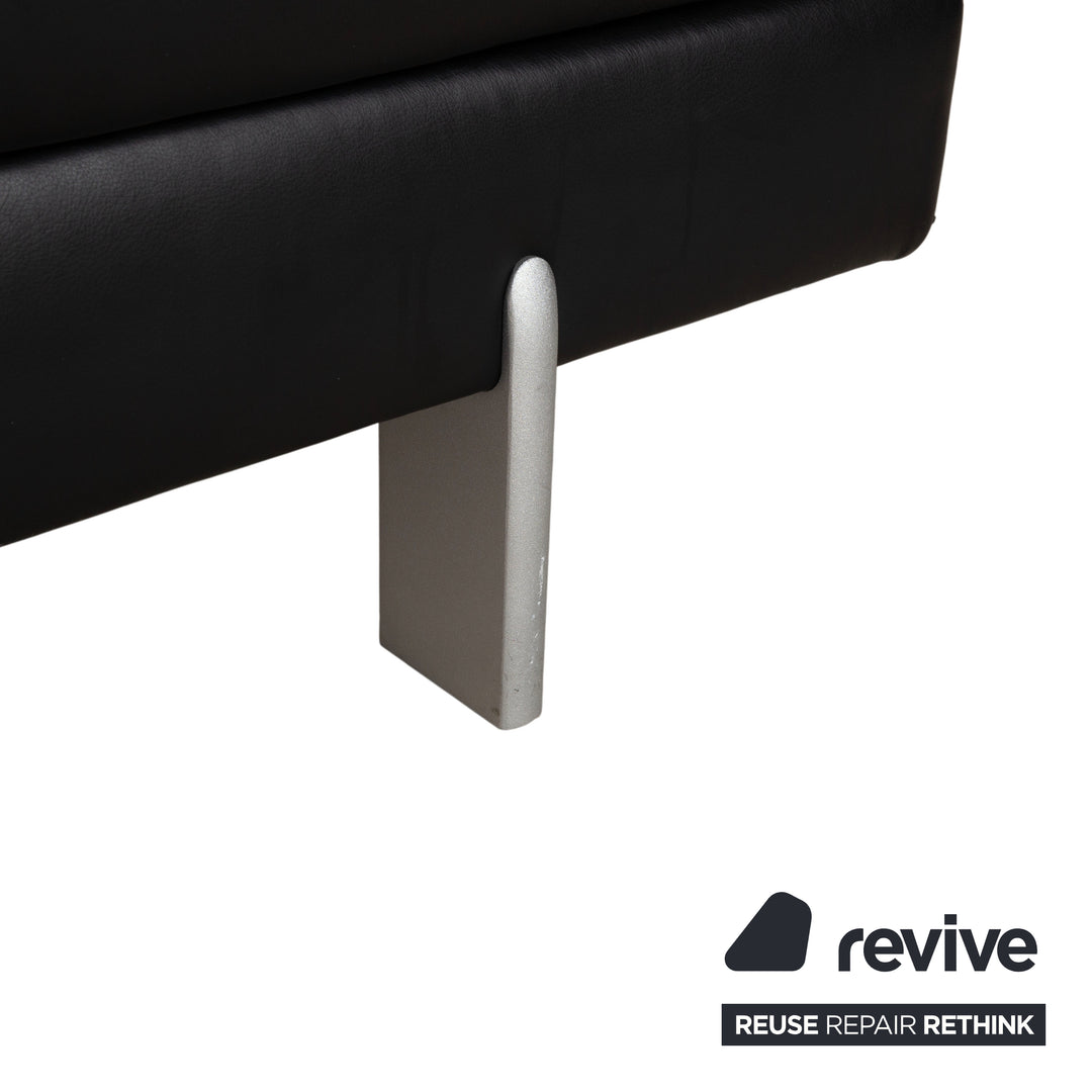 Rolf Benz AK 644 Leder Dreisitzer Schwarz Sofa Couch