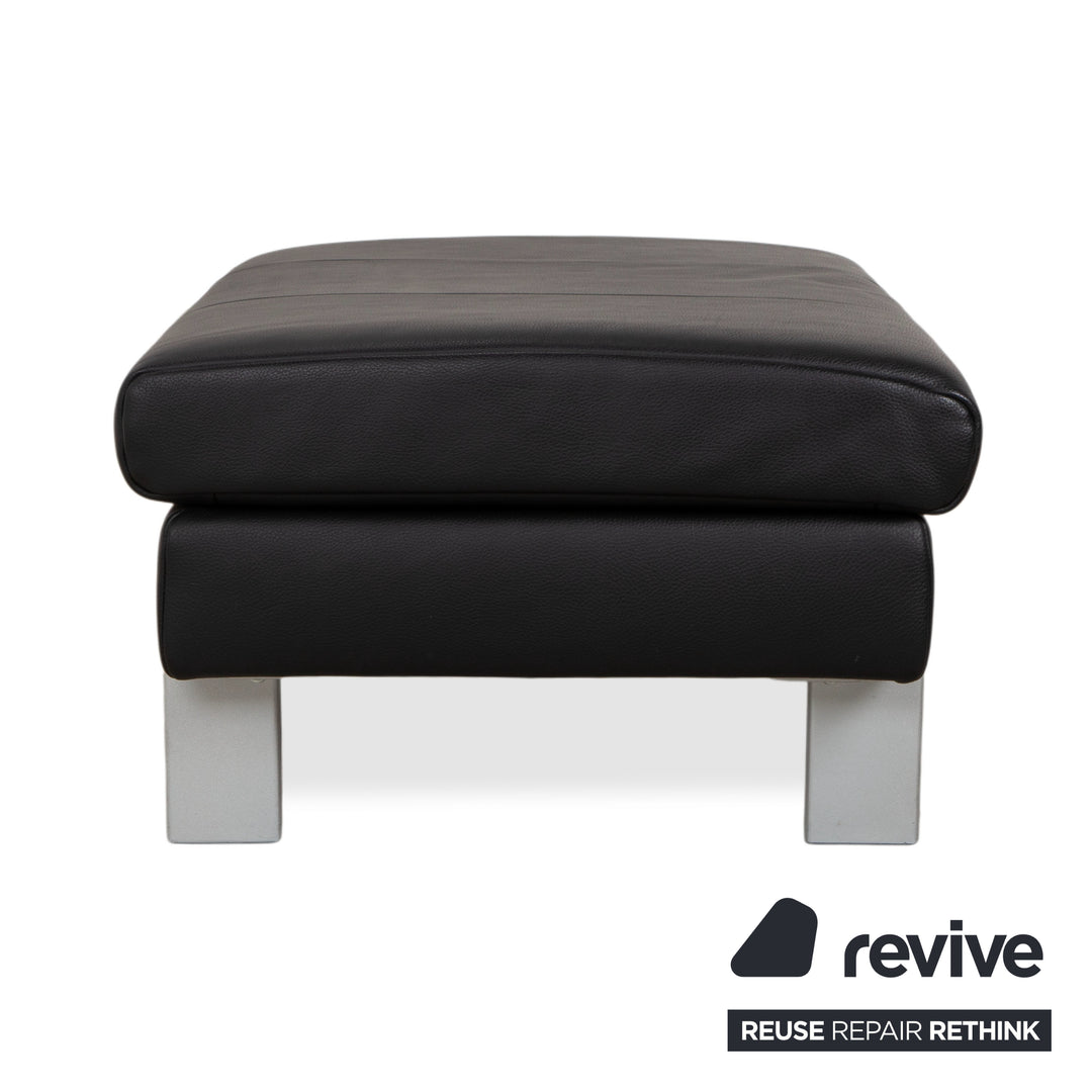 Rolf Benz AK 644 Leder Hocker Schwarz