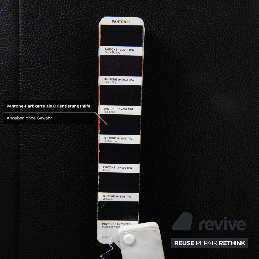 Rolf Benz AK 644 Leder Hocker Schwarz