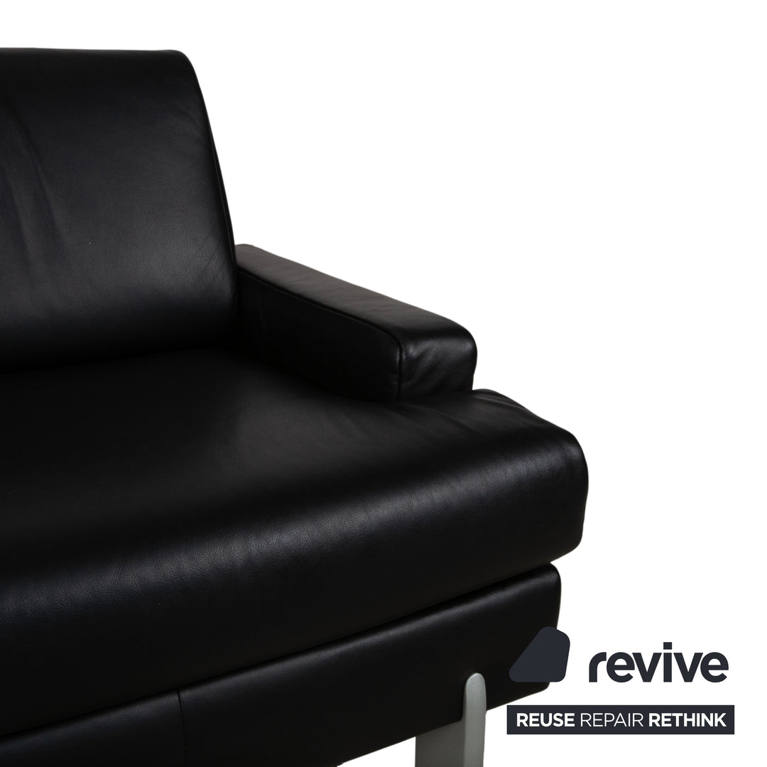 Rolf Benz AK 644 Leder Sessel Schwarz