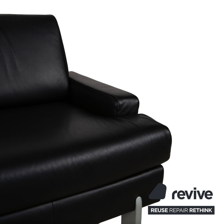 Rolf Benz AK 644 Leder Sessel Schwarz