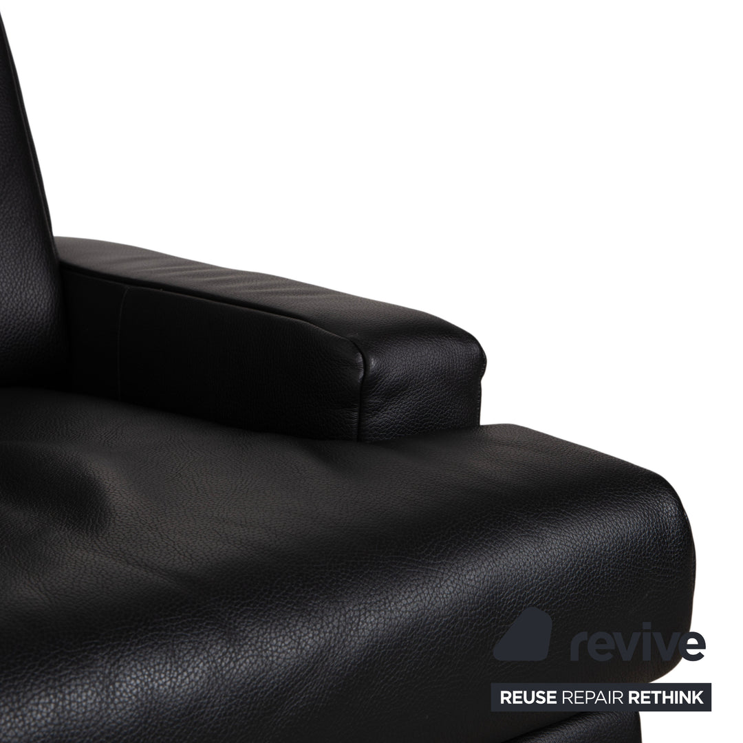 Rolf Benz AK 644 Leder Sessel Schwarz