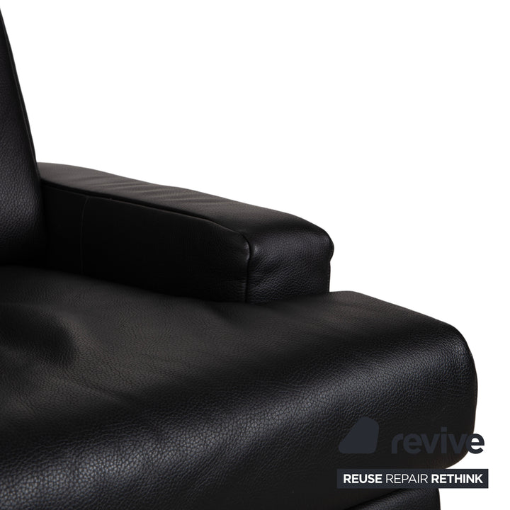 Rolf Benz AK 644 Leder Sessel Schwarz