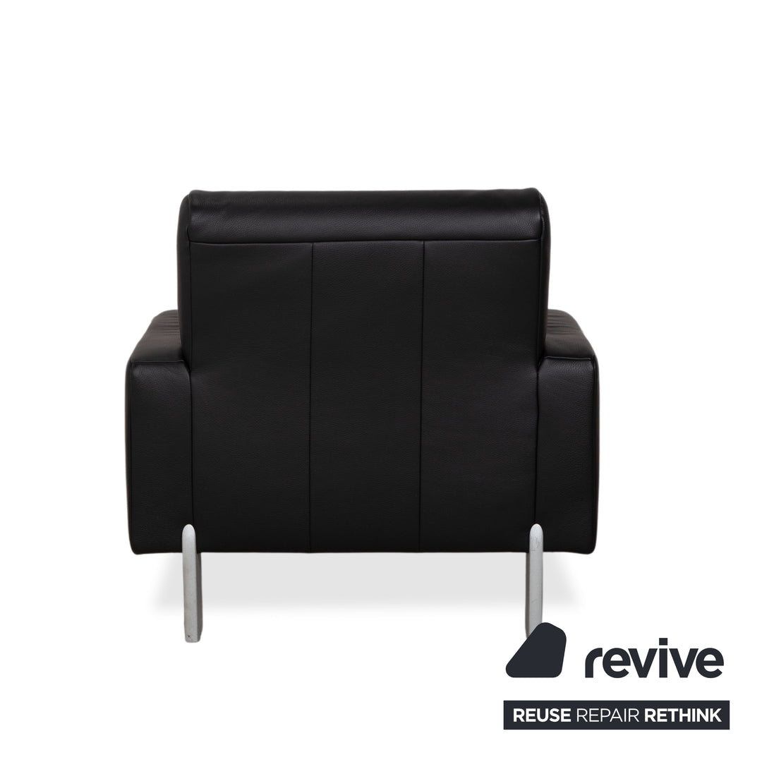 Rolf Benz AK 644 Leder Sessel Schwarz