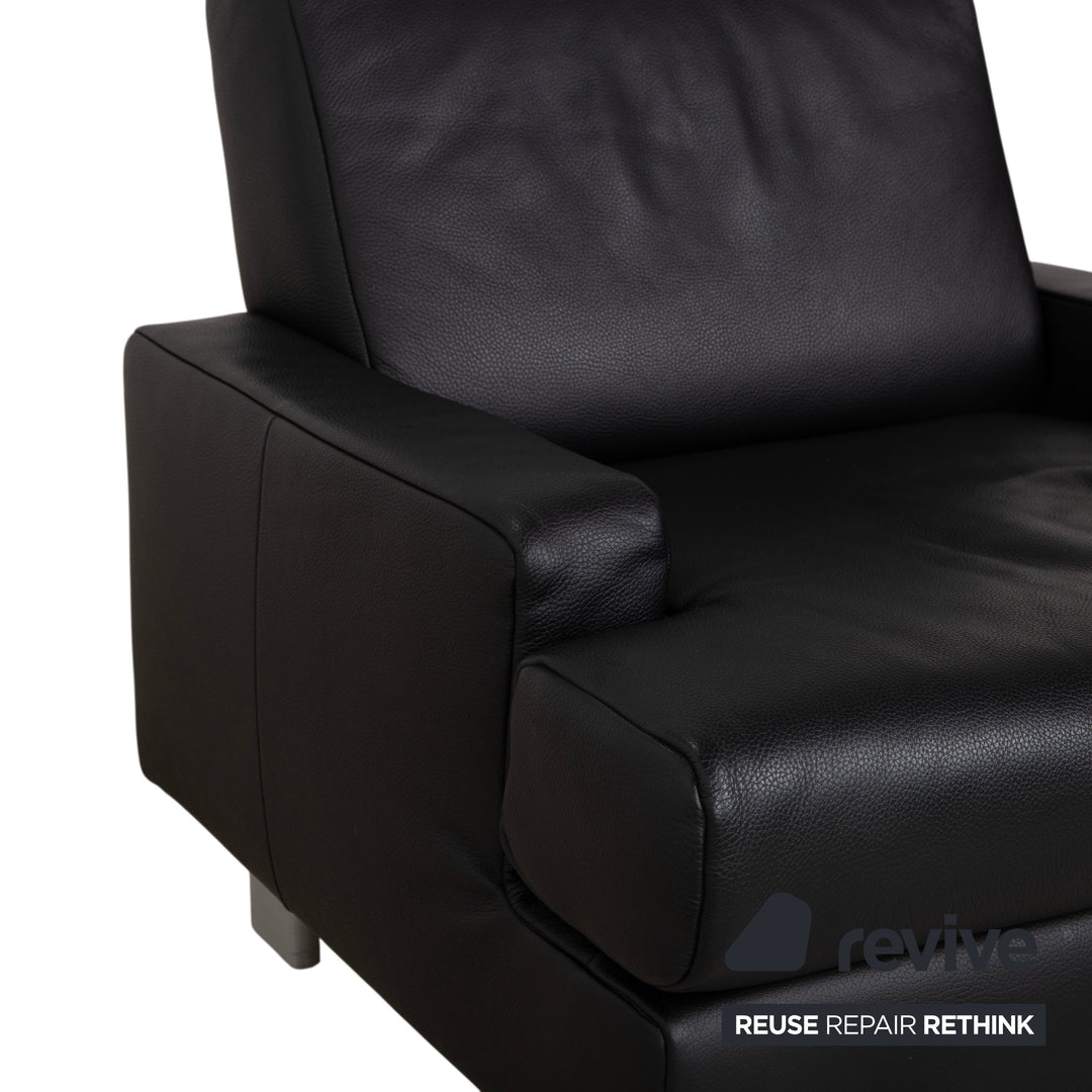 Rolf Benz AK 644 Leder Sessel Schwarz