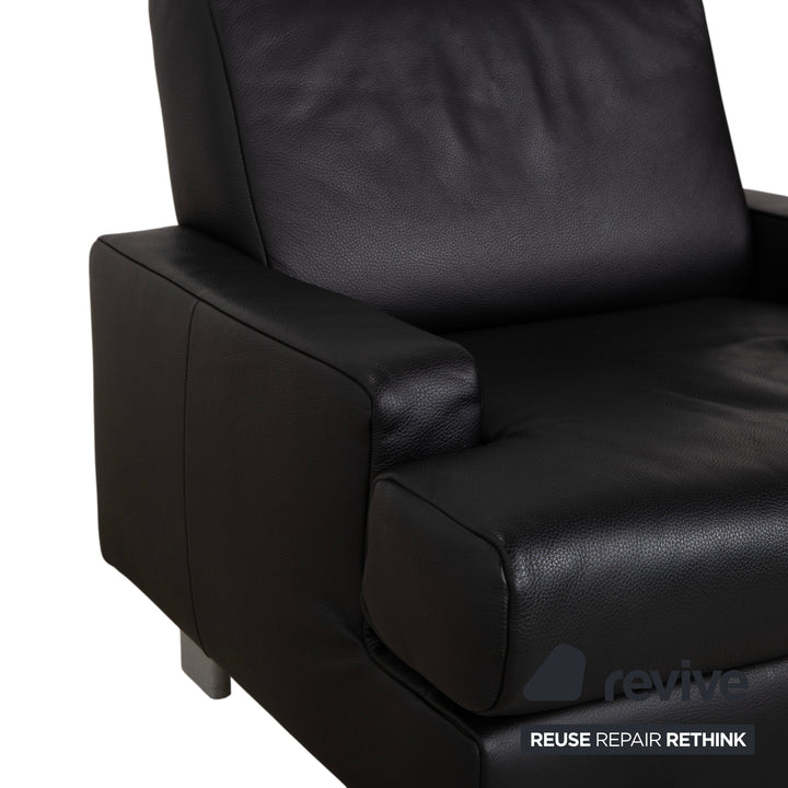 Rolf Benz AK 644 Leder Sessel Schwarz