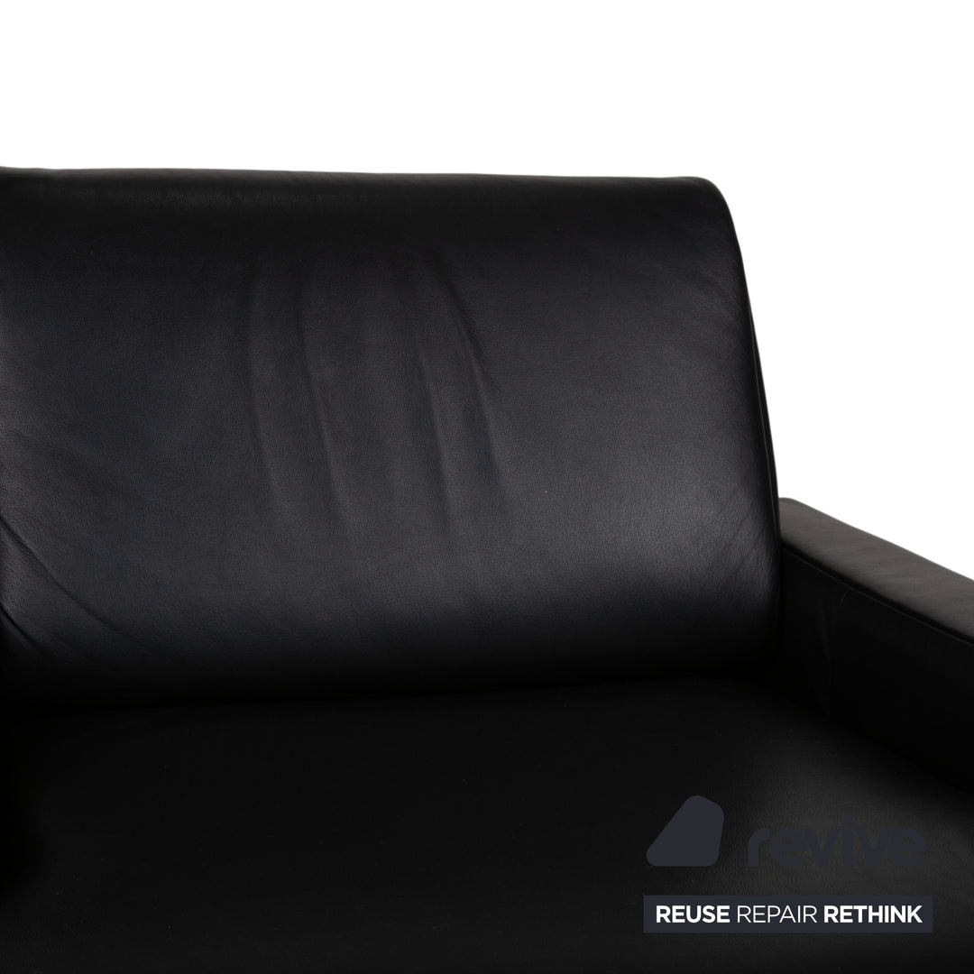 Rolf Benz AK 644 Leder Sessel Schwarz