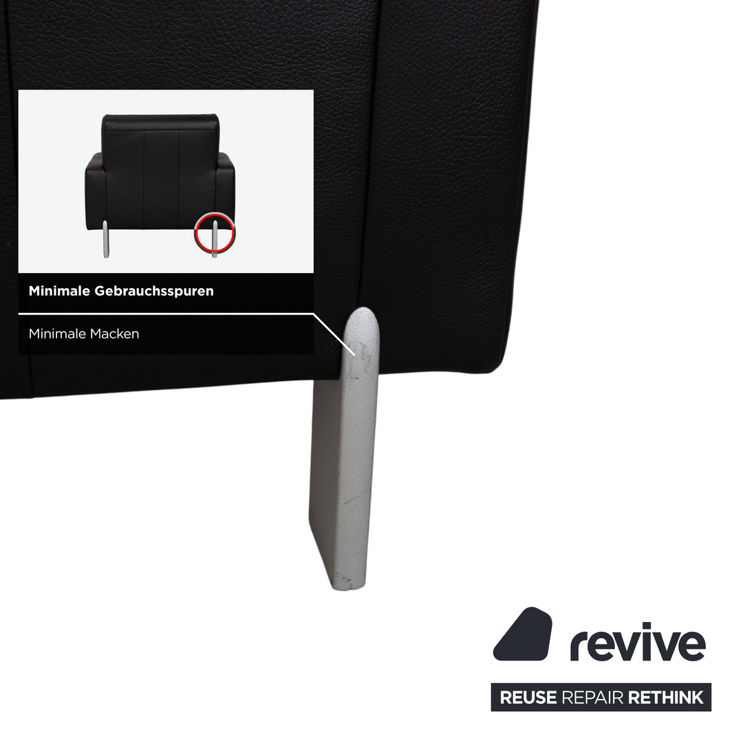 Rolf Benz AK 644 Leder Sessel Schwarz