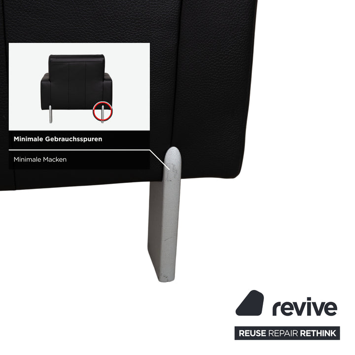 Rolf Benz AK 644 Leder Sessel Schwarz