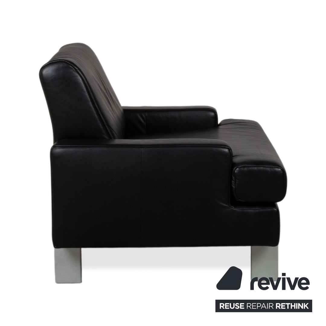 Rolf Benz AK 644 Leder Sessel Schwarz