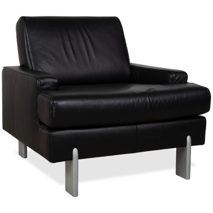 Rolf Benz AK 644 Leder Sessel Schwarz