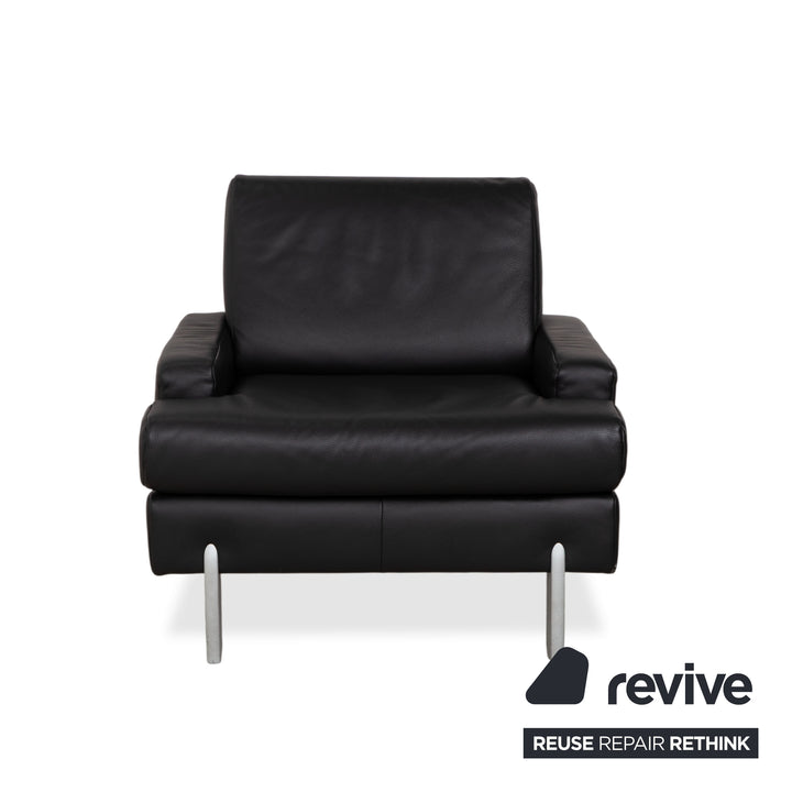 Rolf Benz AK 644 Leder Sessel Schwarz