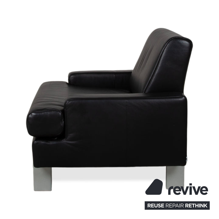 Rolf Benz AK 644 Leder Sessel Schwarz