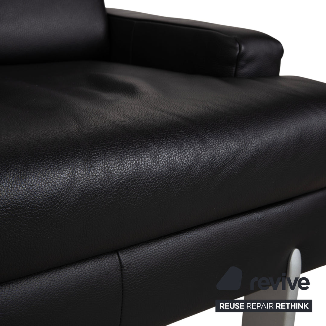 Rolf Benz AK 644 Leder Sessel Schwarz
