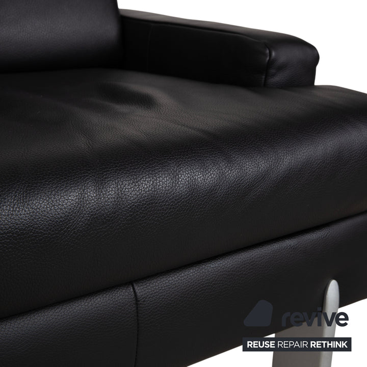 Rolf Benz AK 644 Leder Sessel Schwarz