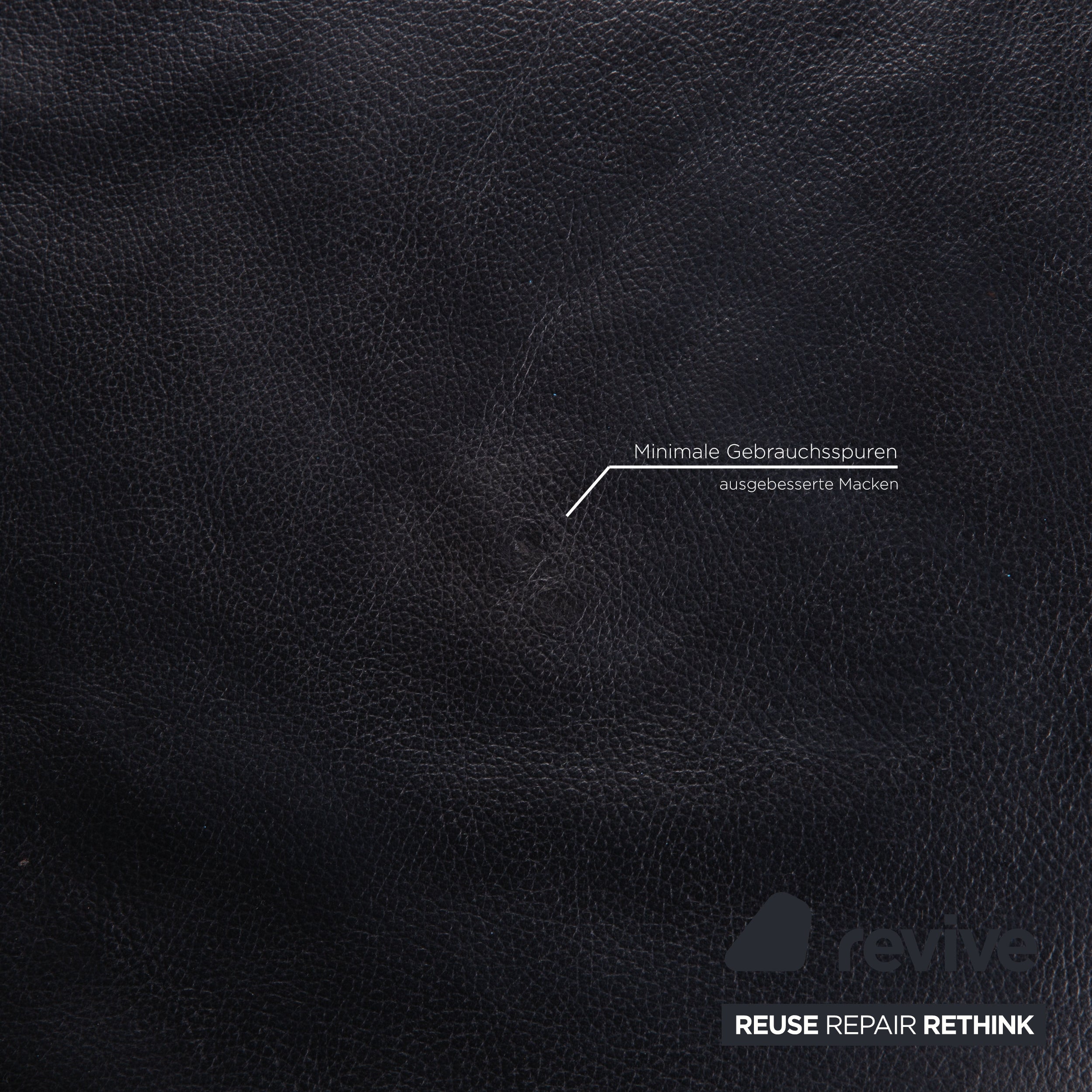 Rolf Benz AK 644 Canapé en cuir noir Canapé deux places