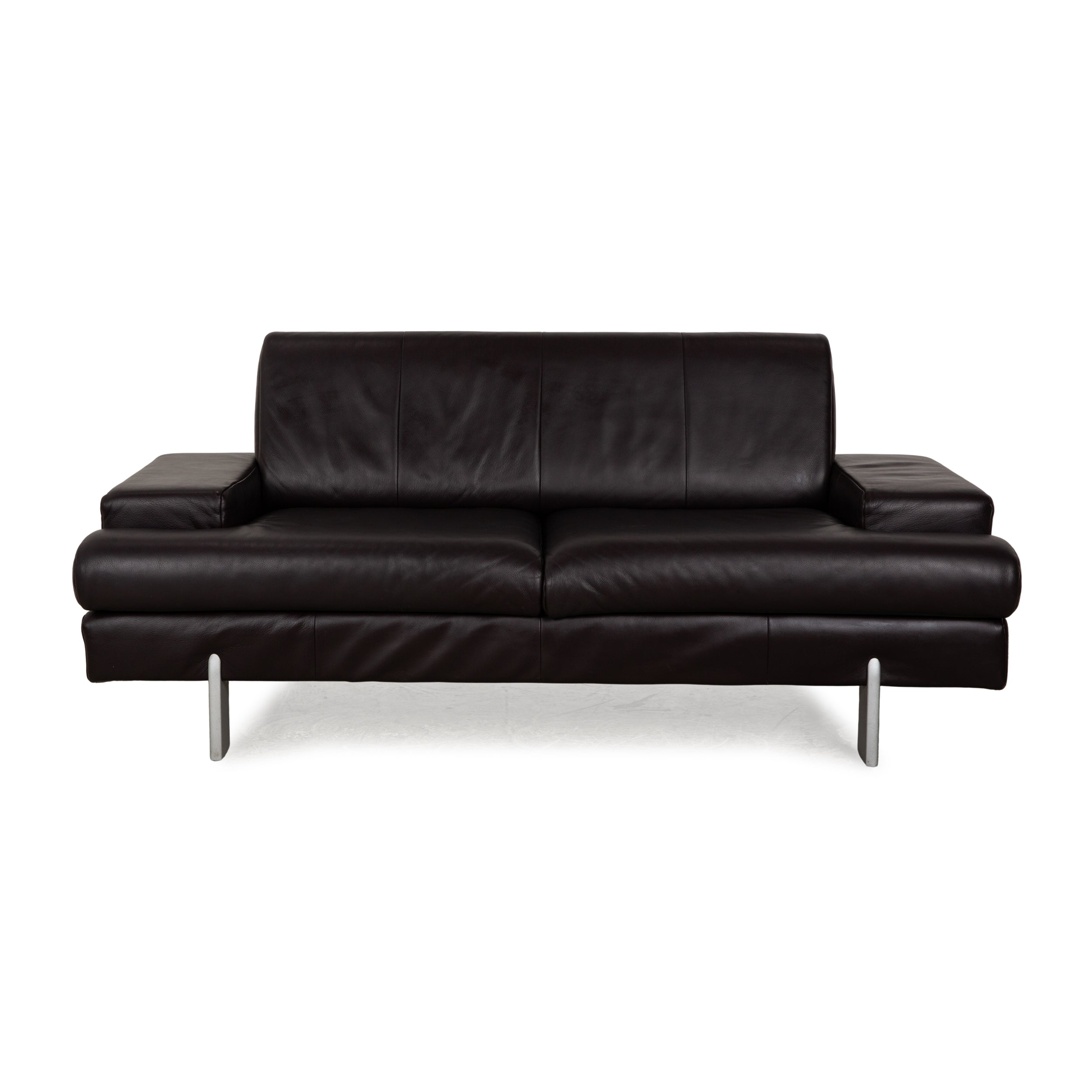 Rolf Benz AK 644 Leder Zweisitzer Violett Aubergine Sofa Couch