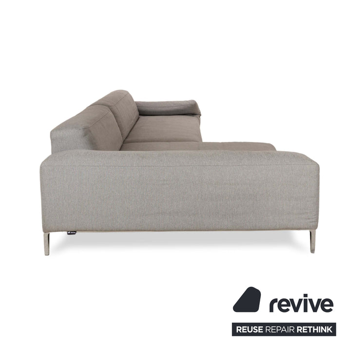 Rolf Benz Areo Stoff Ecksofa Grau Recamiere Links manuelle Funktion Sofa Couch