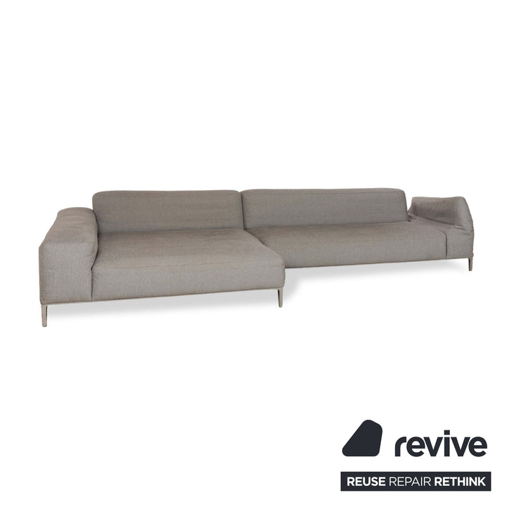 Rolf Benz Areo Stoff Ecksofa Grau Recamiere Links manuelle Funktion Sofa Couch