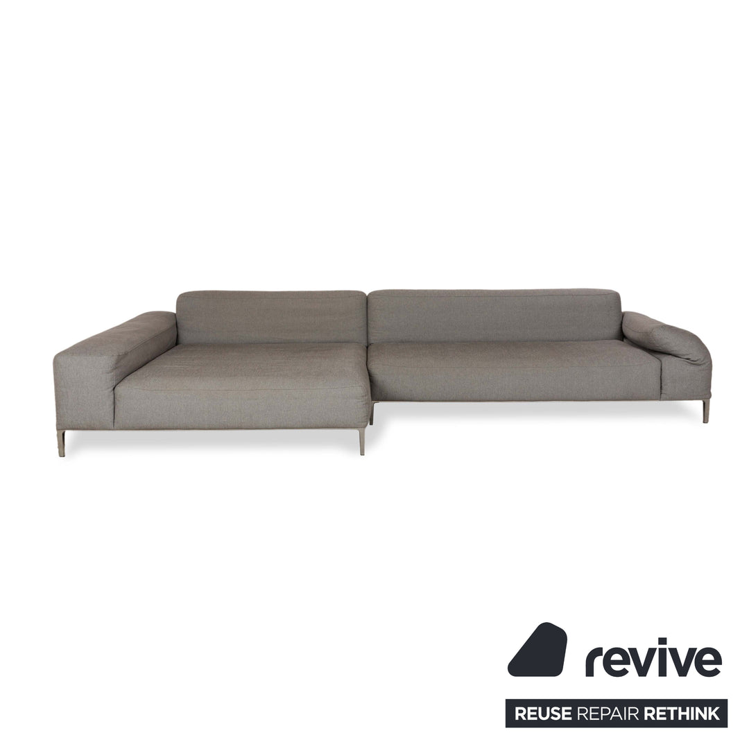 Rolf Benz Areo Fabric Corner Sofa Grey Recamiere Left Manual Function Sofa Couch