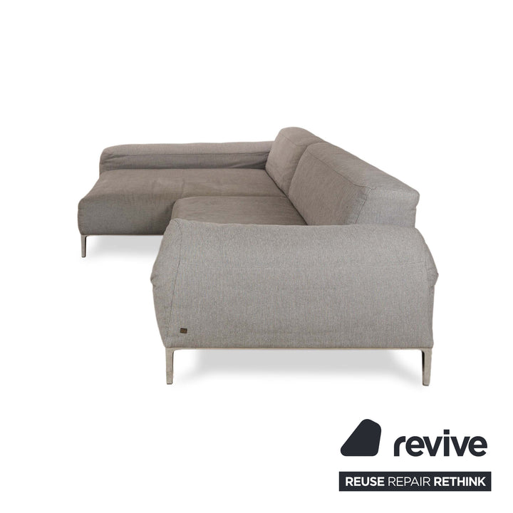 Rolf Benz Areo Stoff Ecksofa Grau Recamiere Links manuelle Funktion Sofa Couch