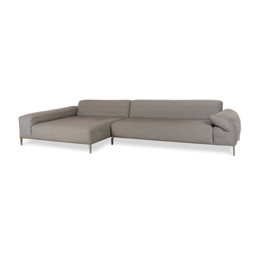 Rolf Benz Areo Stoff Ecksofa Grau Recamiere Links manuelle Funktion Sofa Couch