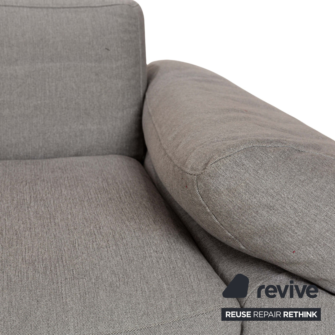 Rolf Benz Areo Stoff Ecksofa Grau Recamiere Links manuelle Funktion Sofa Couch