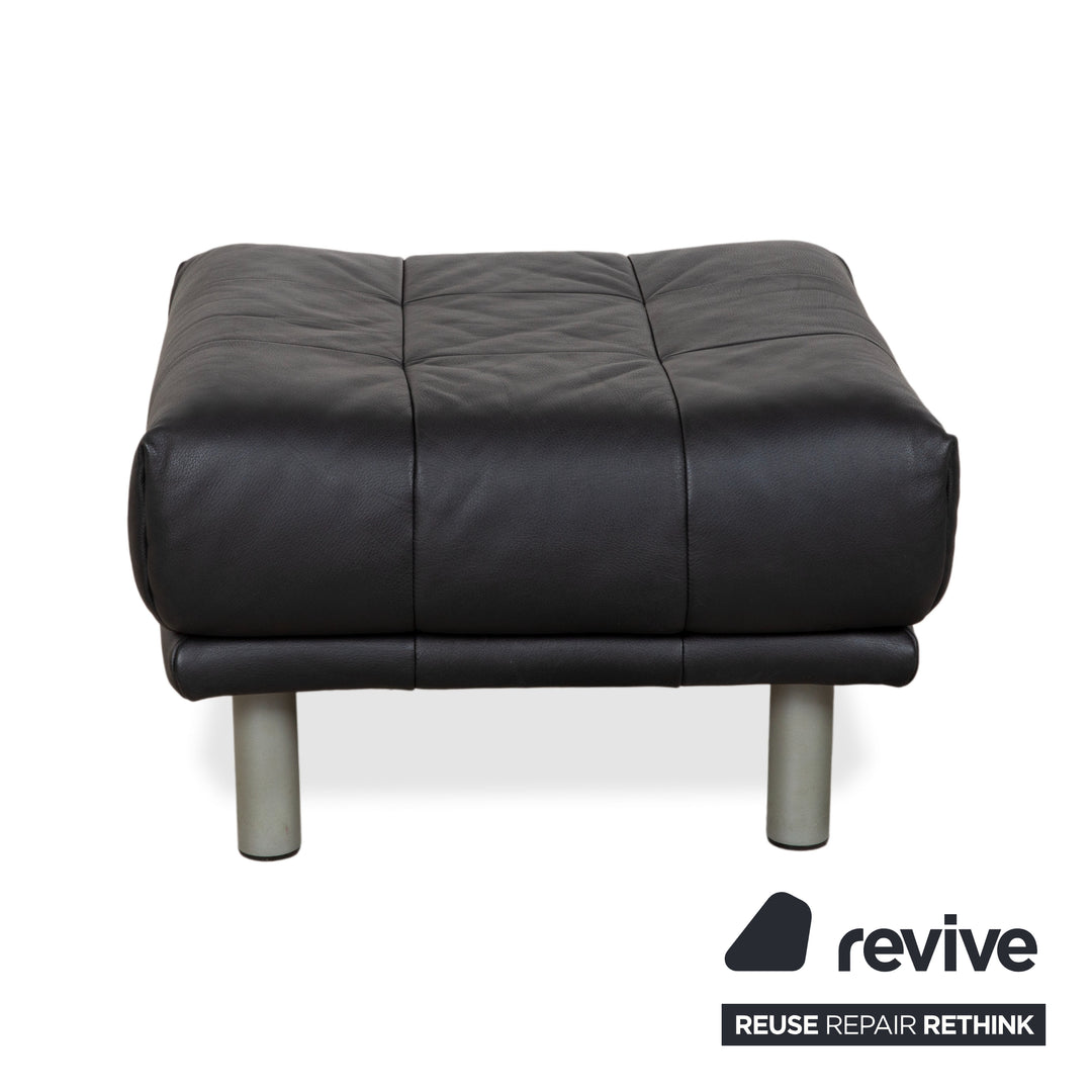 Rolf Benz BMP 418 Garnitur Leder Sessel Hocker Schwarz