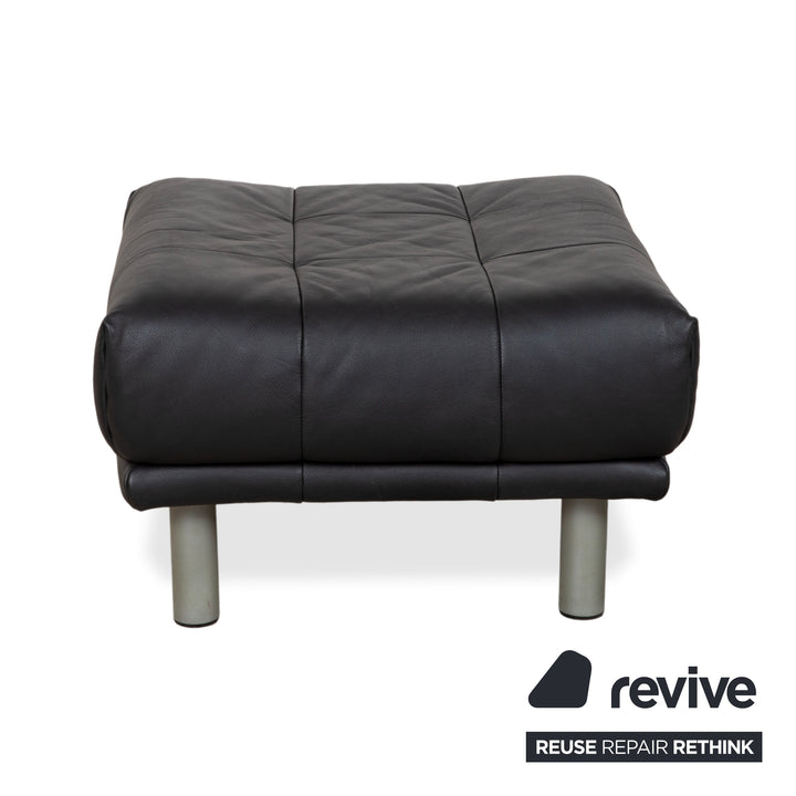 Rolf Benz BMP 418 Leder Hocker Schwarz