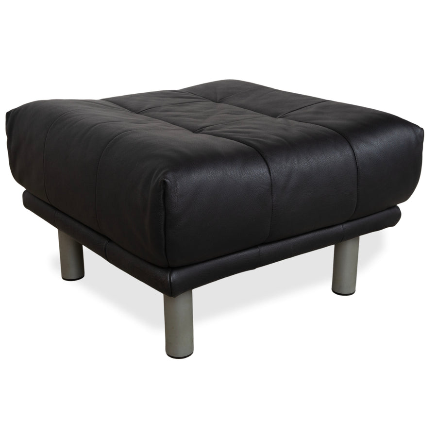 Rolf Benz BMP 418 Leder Hocker Schwarz