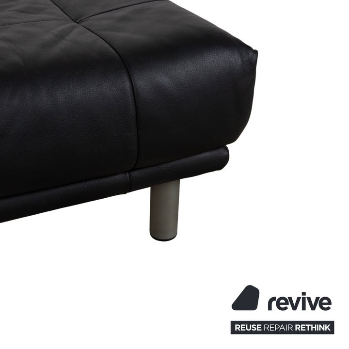 Rolf Benz BMP 418 Leder Hocker Schwarz