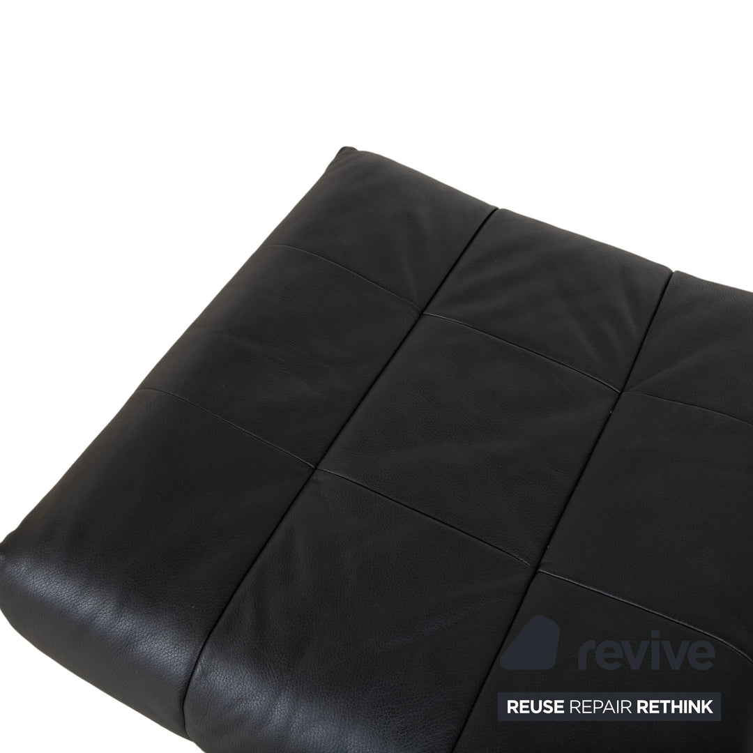 Rolf Benz BMP 418 Leder Hocker Schwarz