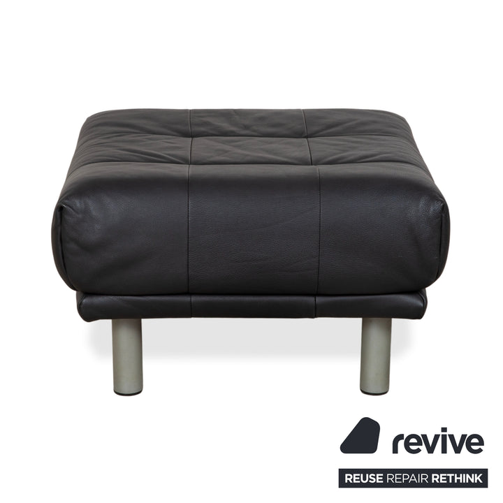 Rolf Benz BMP 418 Leder Hocker Schwarz