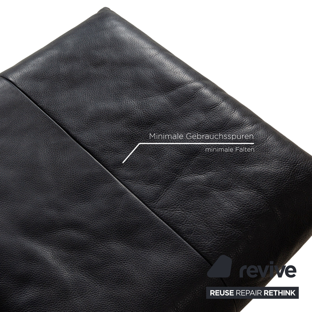 Rolf Benz BMP 418 Leather Armchair Dark Blue