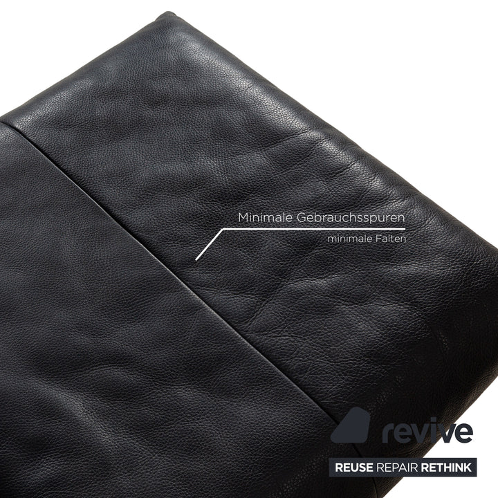 Rolf Benz BMP 418 Leather Armchair Dark Blue