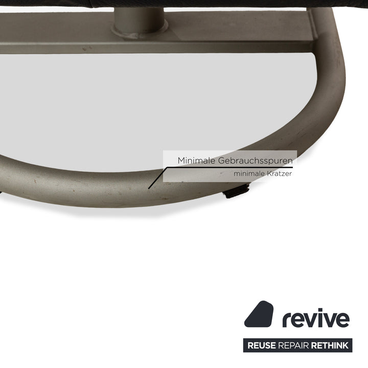 Rolf Benz BMP 418 Leather Armchair Dark Blue