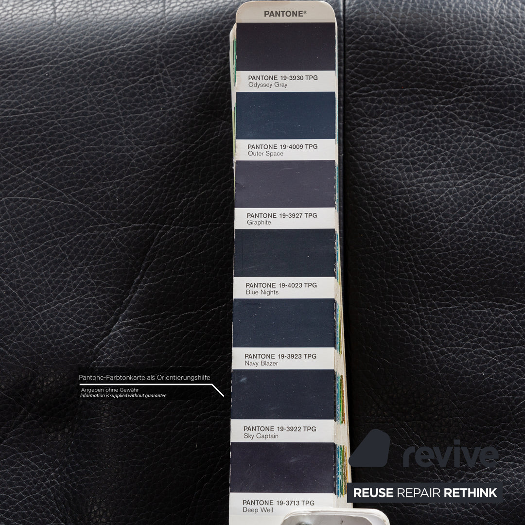 Rolf Benz BMP 418 Leather Armchair Dark Blue