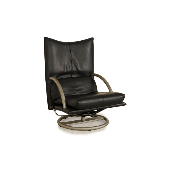 Rolf Benz BMP 418 Leather Armchair Dark Blue