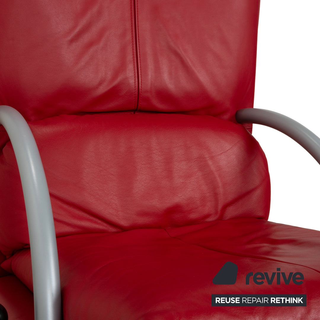 Rolf Benz BMP 418 Leder Sessel Rot