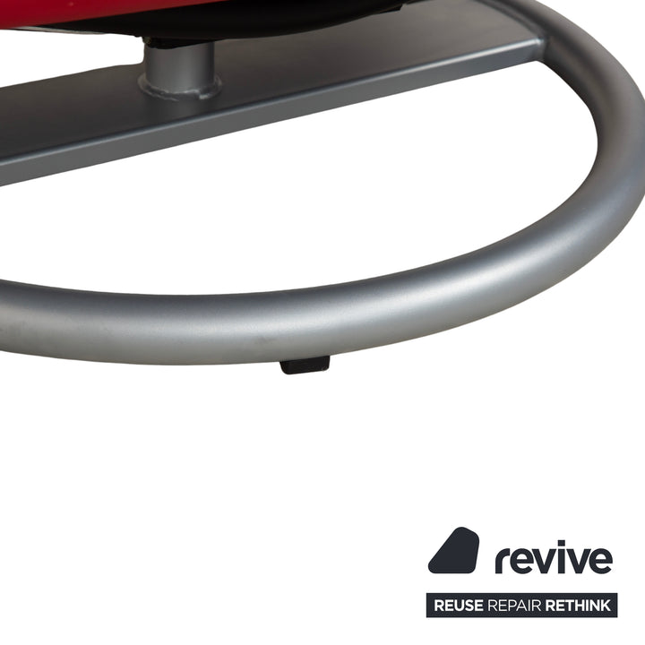 Fauteuil en cuir rouge Rolf Benz BMP 418