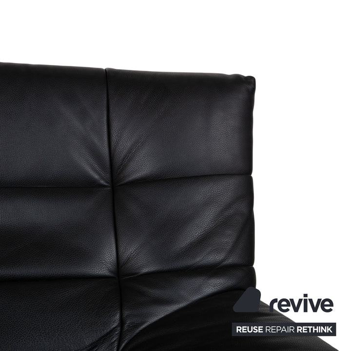 Rolf Benz BMP 418 Leder Sessel Schwarz