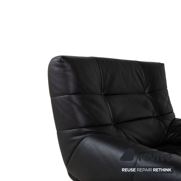 Rolf Benz BMP 418 Leder Sessel Schwarz
