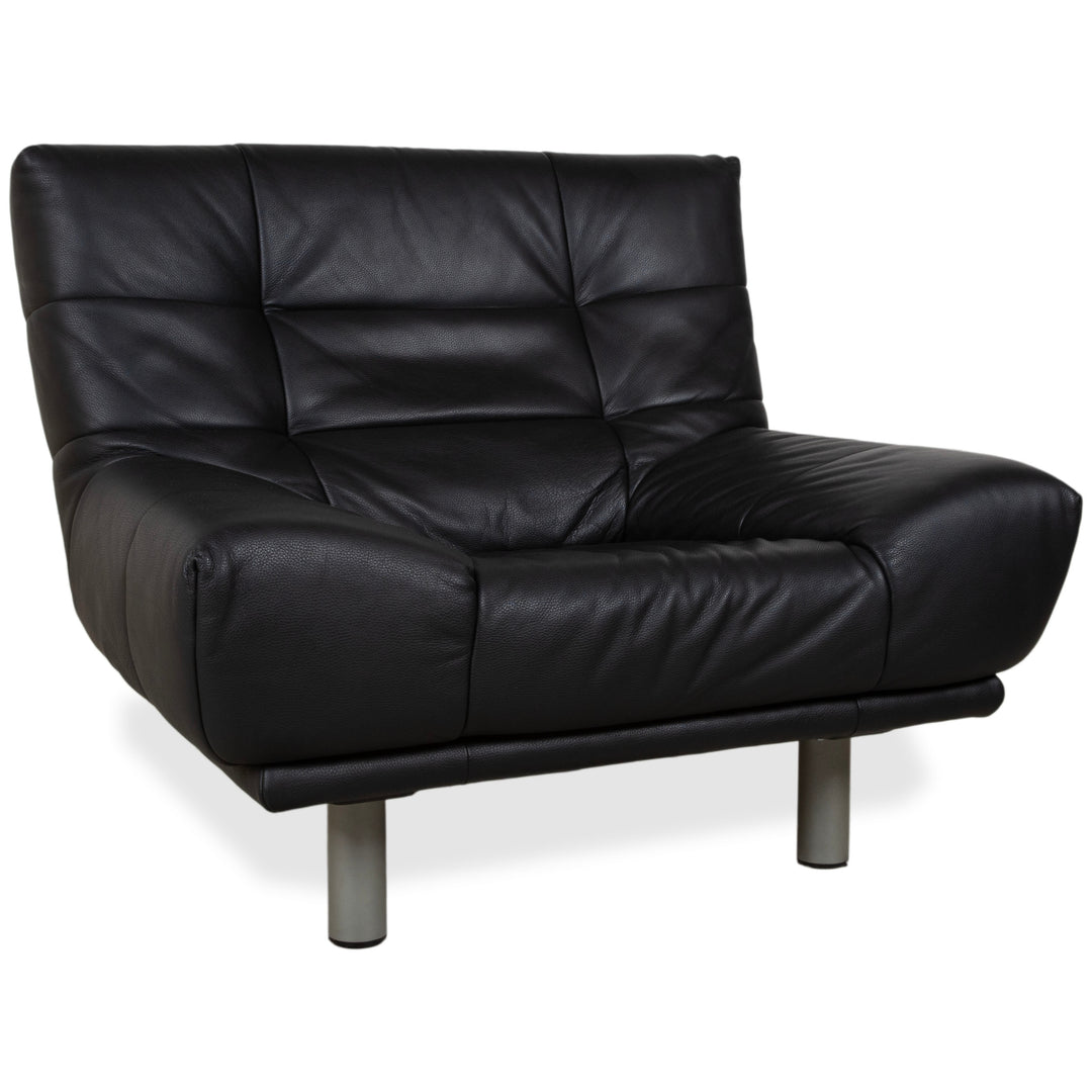 Rolf Benz BMP 418 Leather Armchair Black