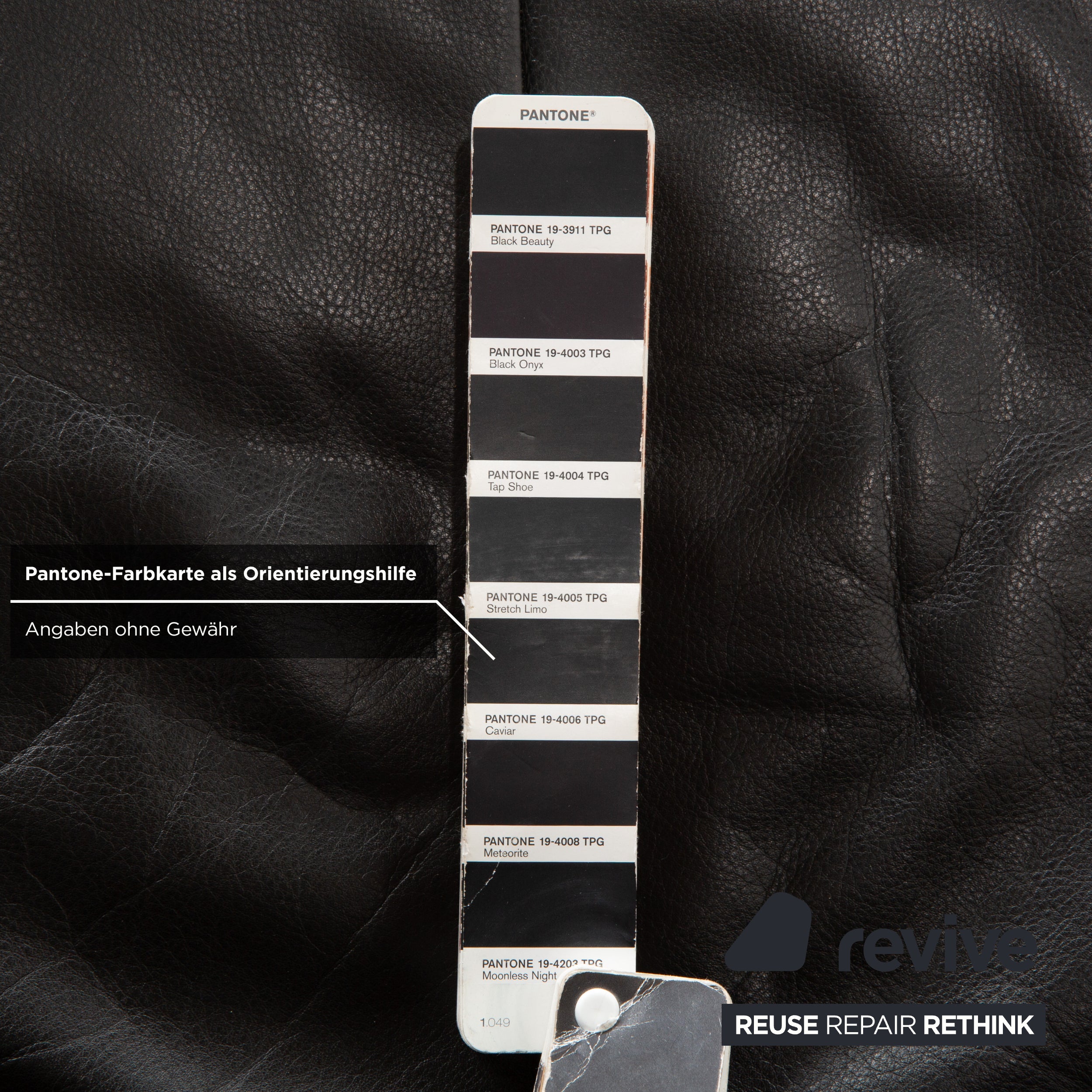 Fauteuil en cuir noir Rolf Benz BMP 418