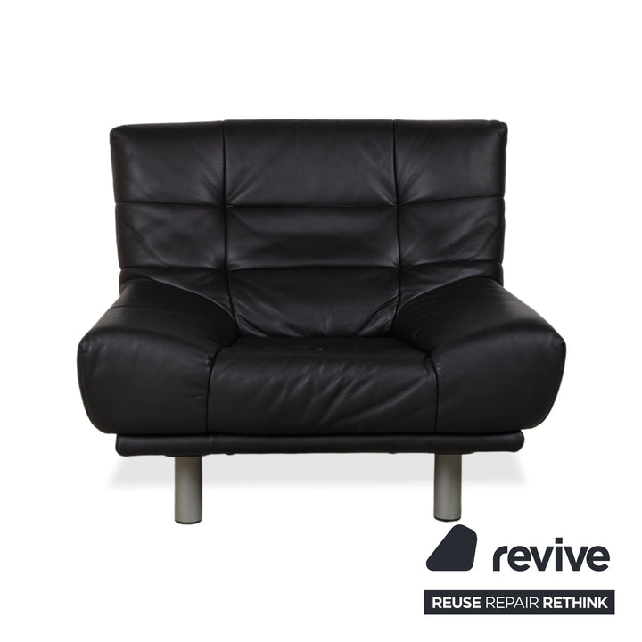 Rolf Benz BMP 418 Leder Sessel Schwarz