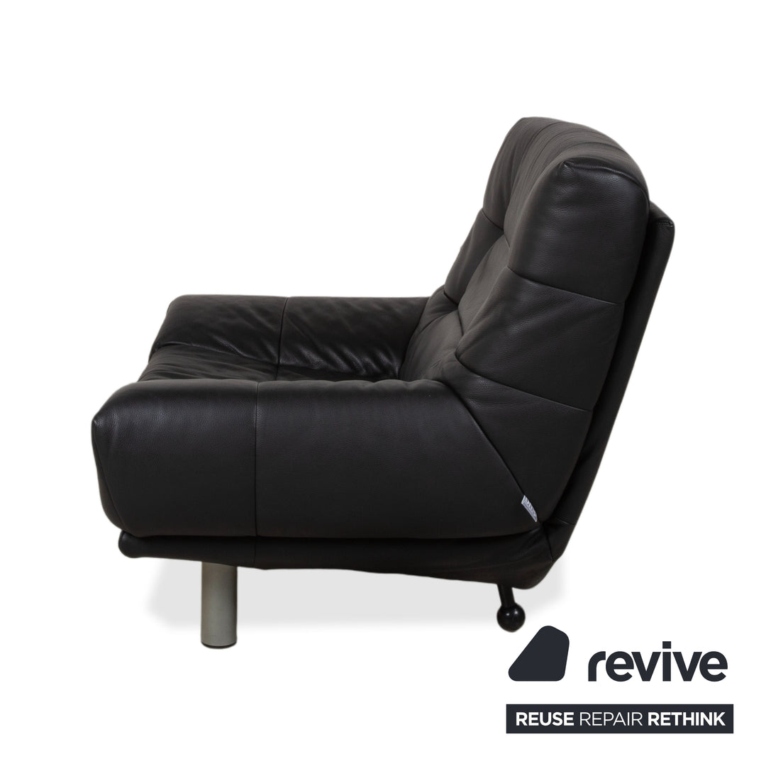 Rolf Benz BMP 418 Leder Sessel Schwarz