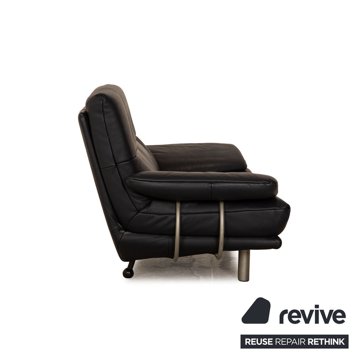 Rolf Benz BMP 418 Leder Sofa Garnitur Blau Dunkelblau 2x Zweisitzer Couch