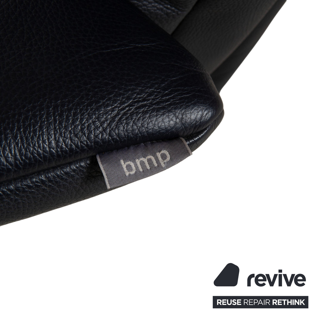 Rolf Benz BMP 418 Leder Zweisitzer Blau Dunkelblau Sofa Couch