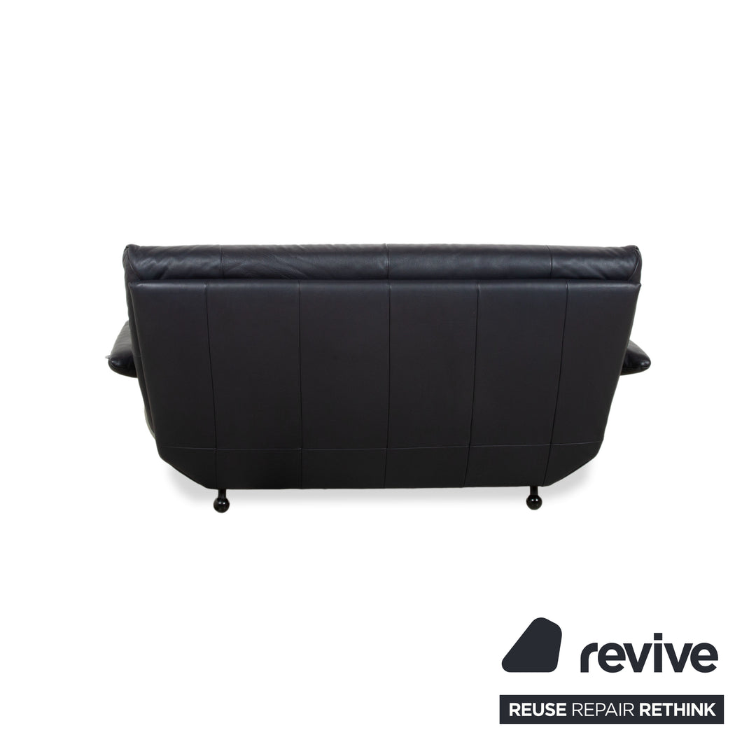 Rolf Benz BMP 418 Leder Zweisitzer Blau Dunkelblau Sofa Couch